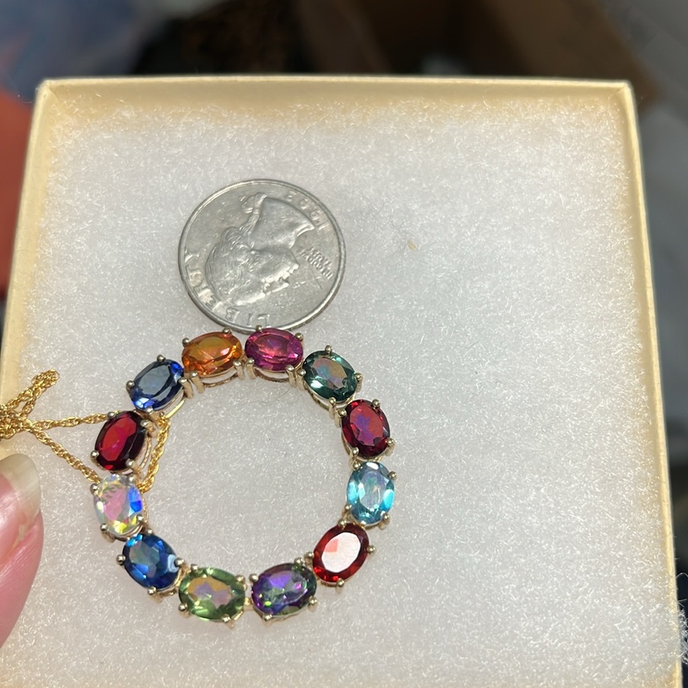 Sterling silver gemstone necklace - Picture 10 of 10